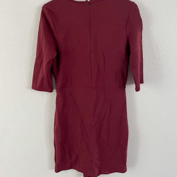 TopShop burgundy vneck dress - Picture 2 of 2